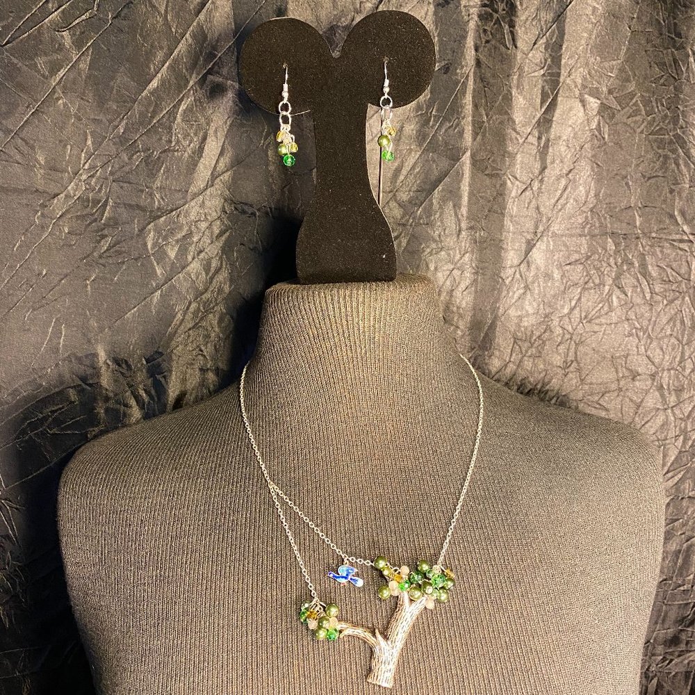 Green Apple Tree necklace